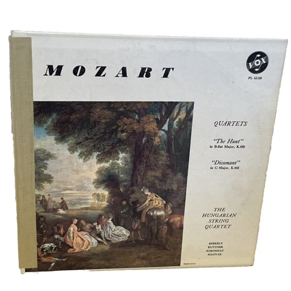 The Hungarian String Quartet Mozart Quartets (Vinyl, 1962) VOX PL 12.130 VG LP